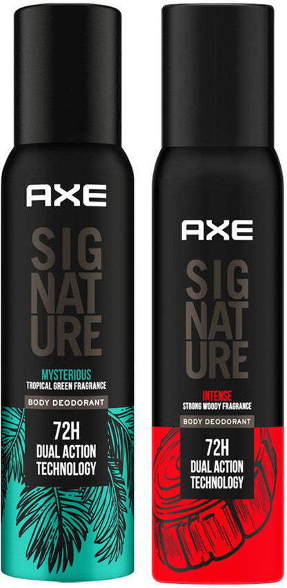 AXE - Signature Mysterious and Intense Deodorant Nogas Body Perfume Body Spray for Men (200ml, Pack of 2)