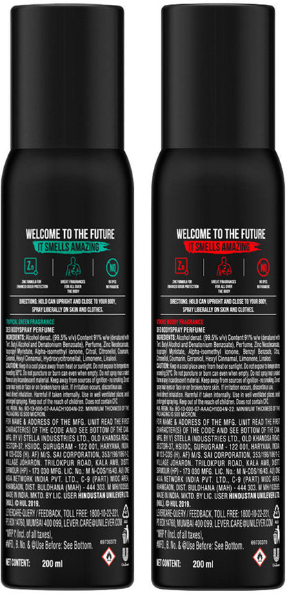 AXE - Signature Mysterious and Intense Deodorant Nogas Body Perfume Body Spray for Men (200ml, Pack of 2)
