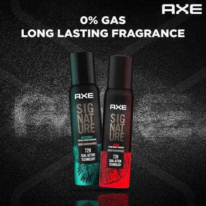 AXE - Signature Mysterious and Intense Deodorant Nogas Body Perfume Body Spray for Men (200ml, Pack of 2)