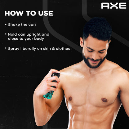 AXE - Signature Mysterious and Intense Deodorant Nogas Body Perfume Body Spray for Men (200ml, Pack of 2)