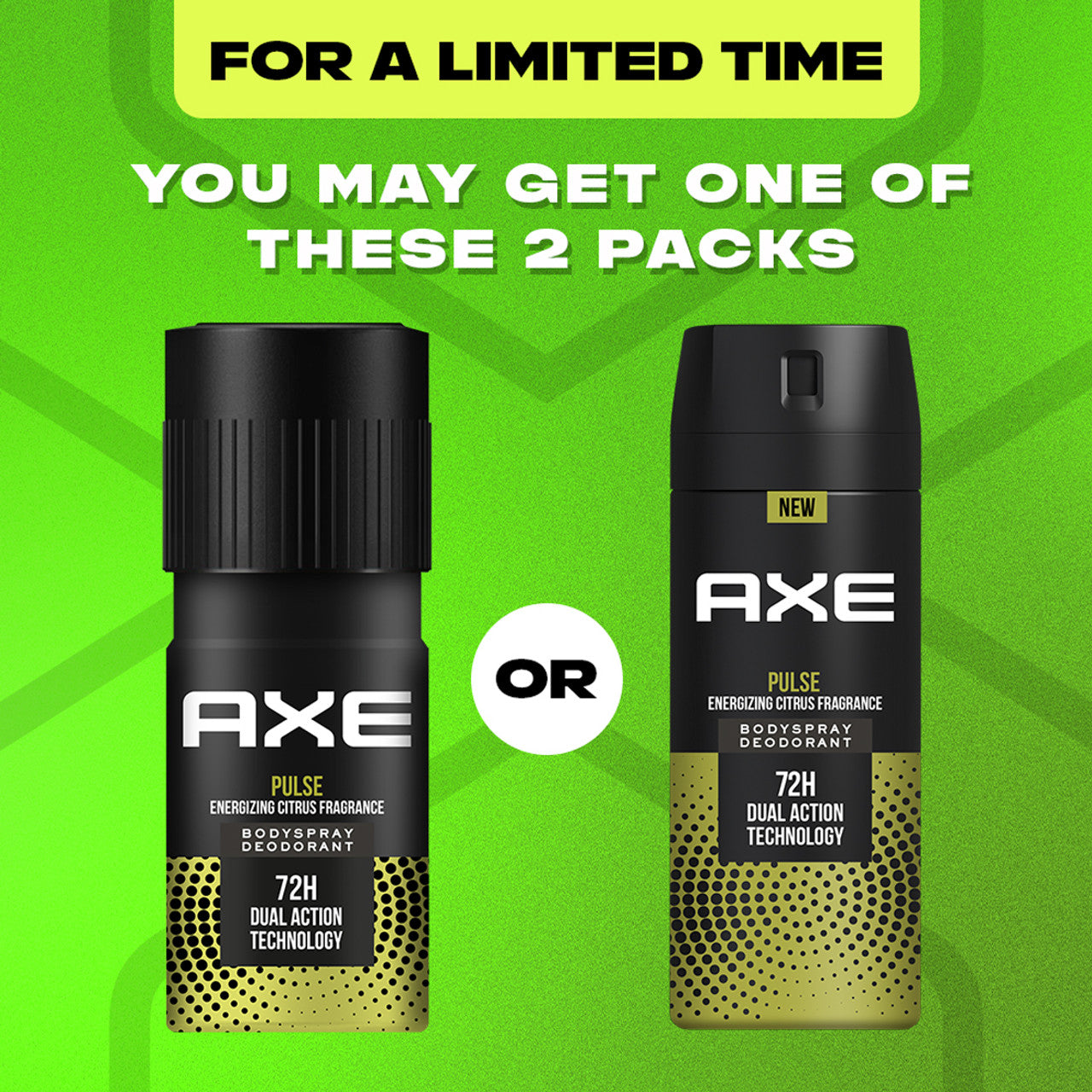 AXE Two pack of Dark Temptation 150 ml and one Pulse 150 ml Deodorant  (3 Items in the set)