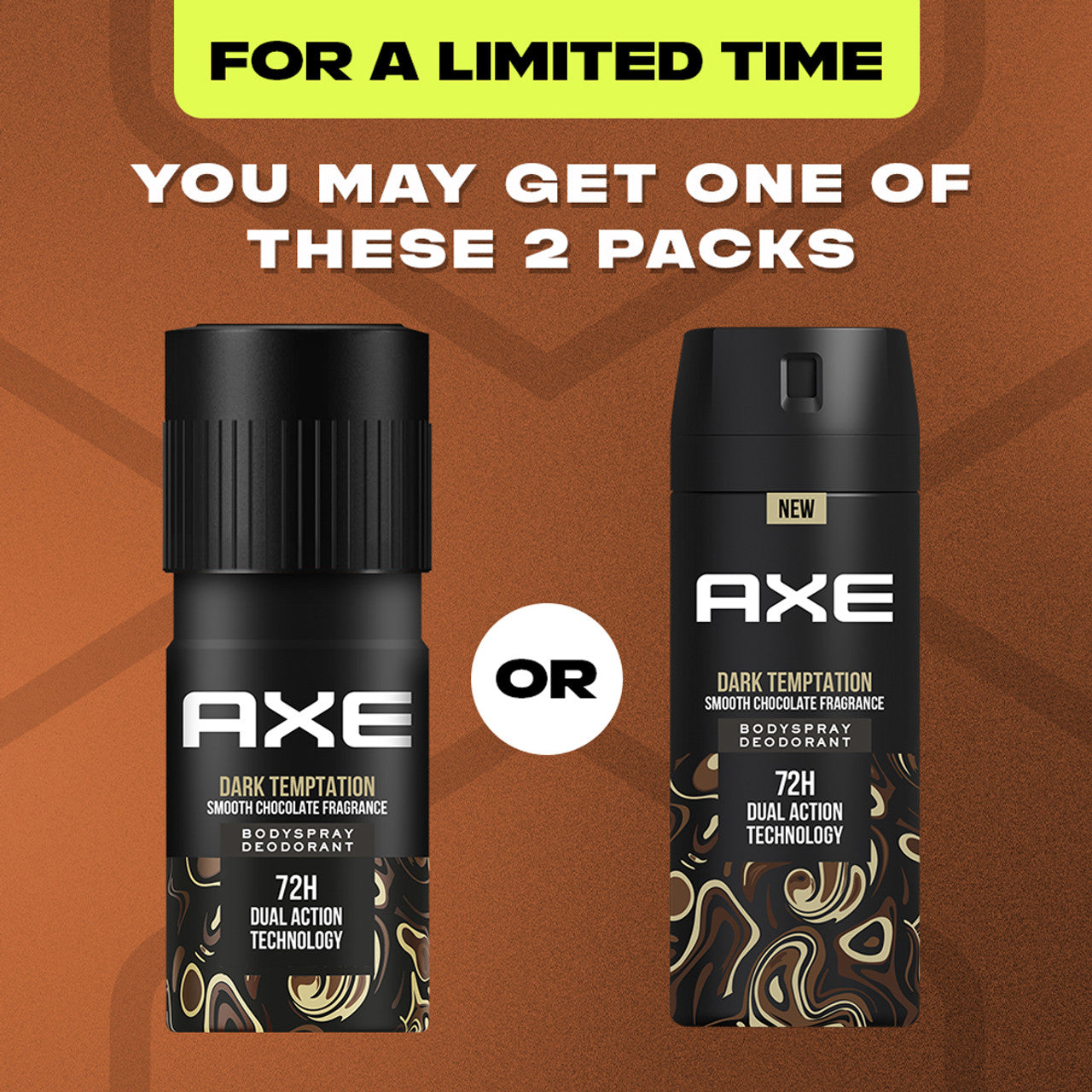 AXE Two pack of Dark Temptation 150 ml and one Pulse 150 ml Deodorant  (3 Items in the set)