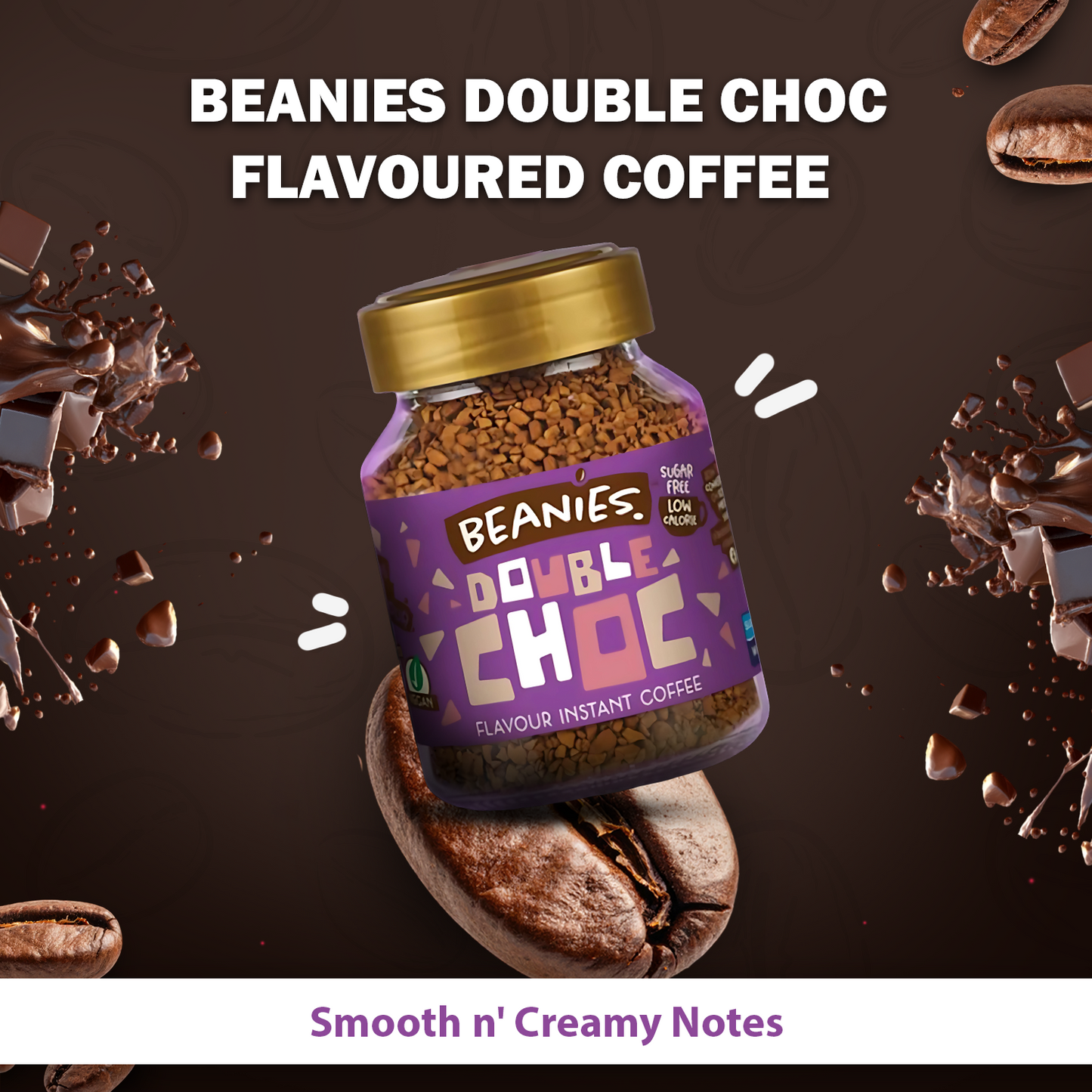 Beanies Double Chocolate Flavour Instant Coffee, 50g