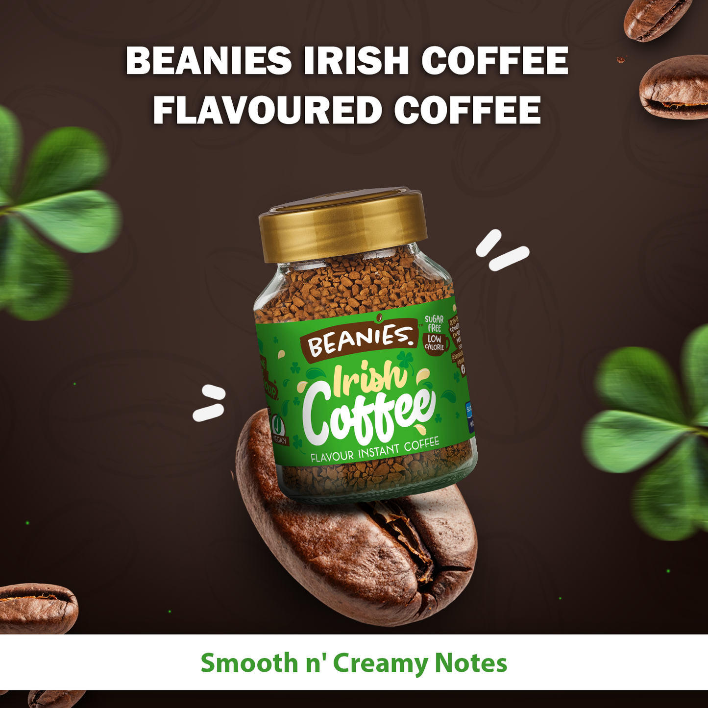 Beanies Irish Cream Flavour Instant Coffee, 50g
