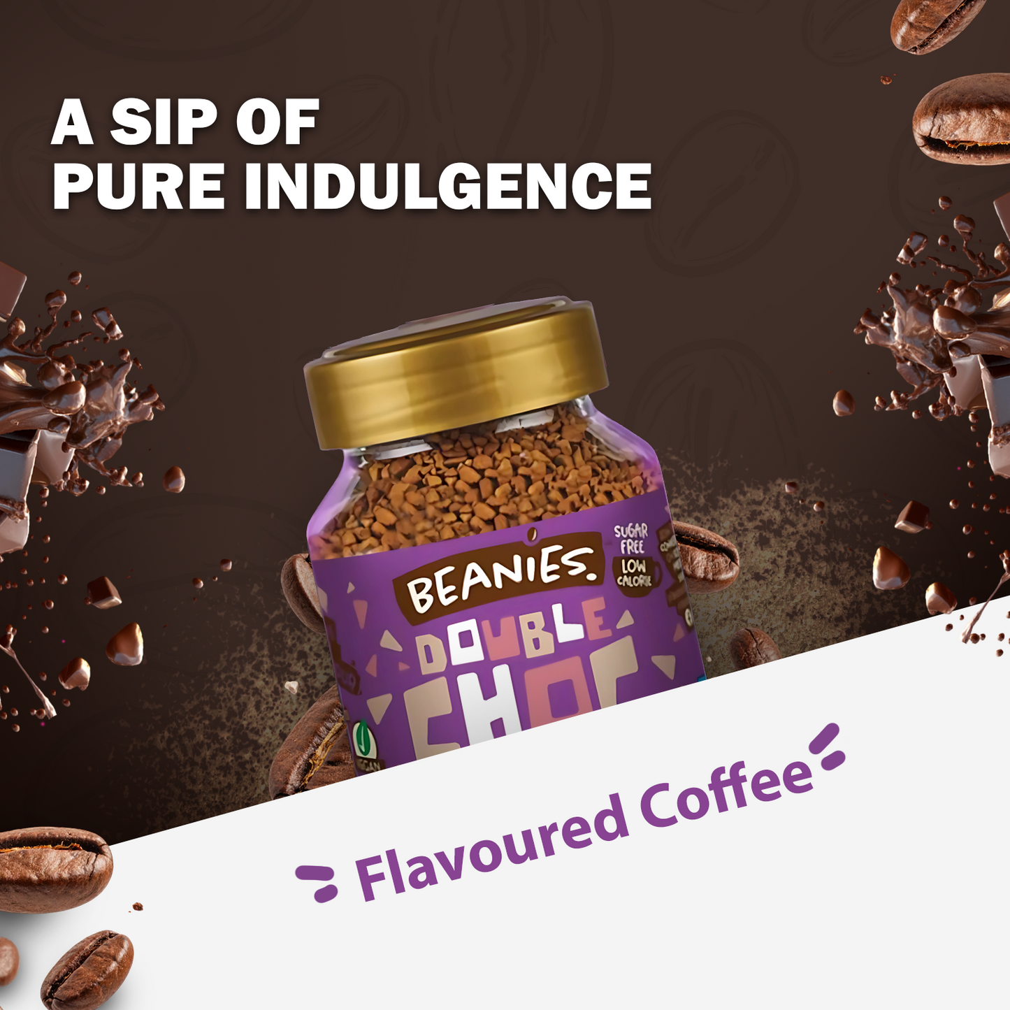Beanies Double Chocolate Flavour Instant Coffee, 50g