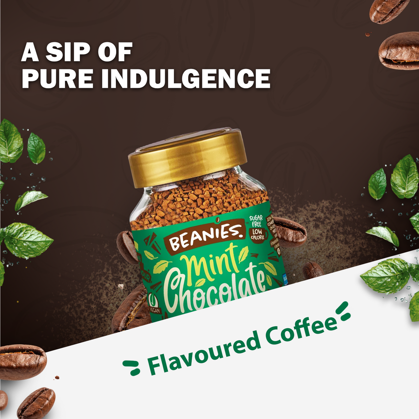 Beanies Mint Chocolate Flavour Instant Coffee, 50g