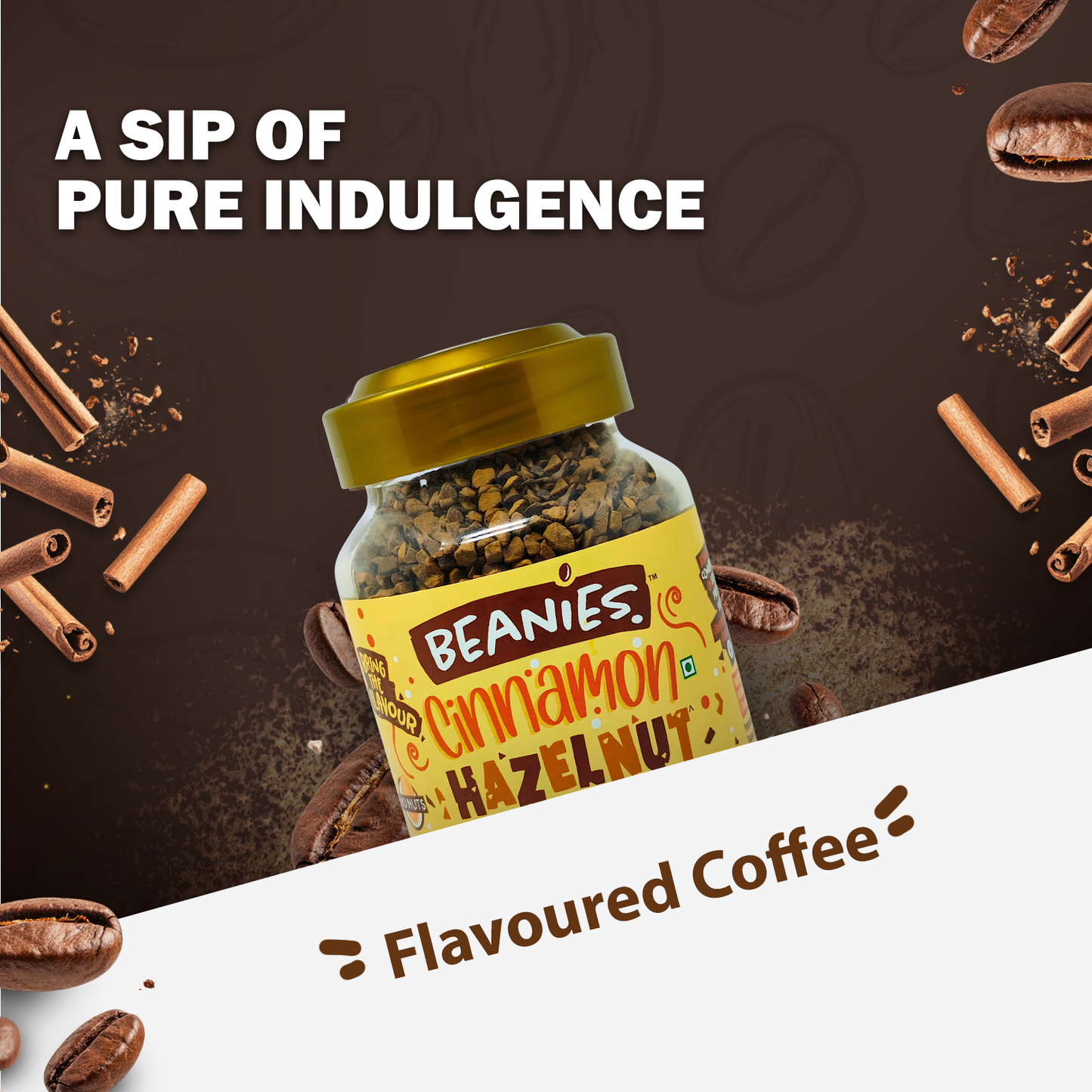Beanies Cinnamon Hazelnut Flavor Instant Coffee, 50g