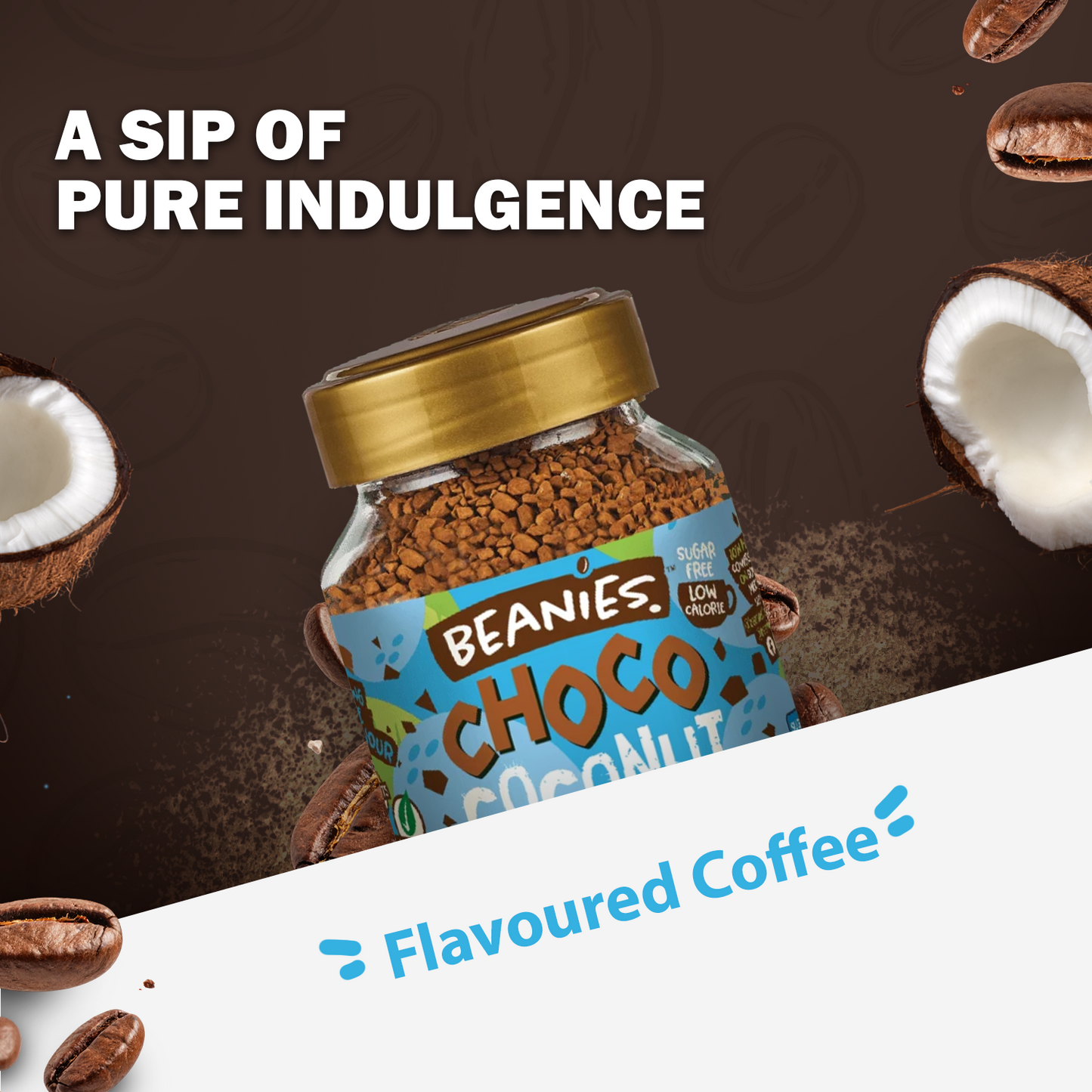 Beanies Choco Coconut Instant Coffee, 50g