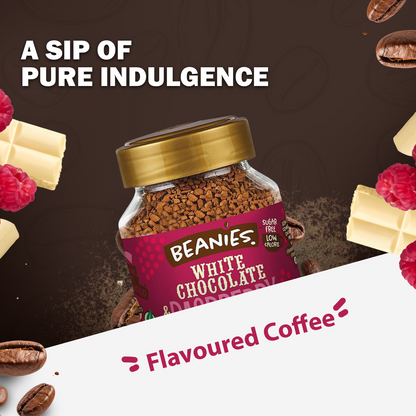 Beanies - White Chocolate and Raspberry Flavour Instant Coffee (50g)