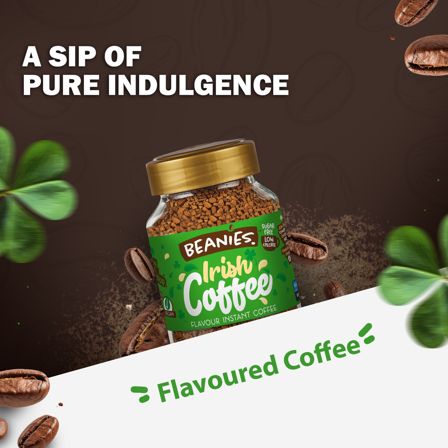 Beanies Irish Cream Flavour Instant Coffee, 50g