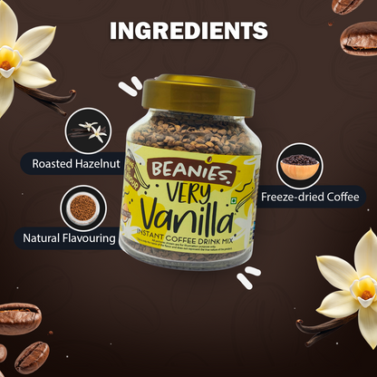 Beanies - Very Vanilla Flavour Instant Coffee (50g)
