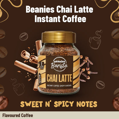 Beanies Barista Range - Chai Latte Instant Coffee, 50g