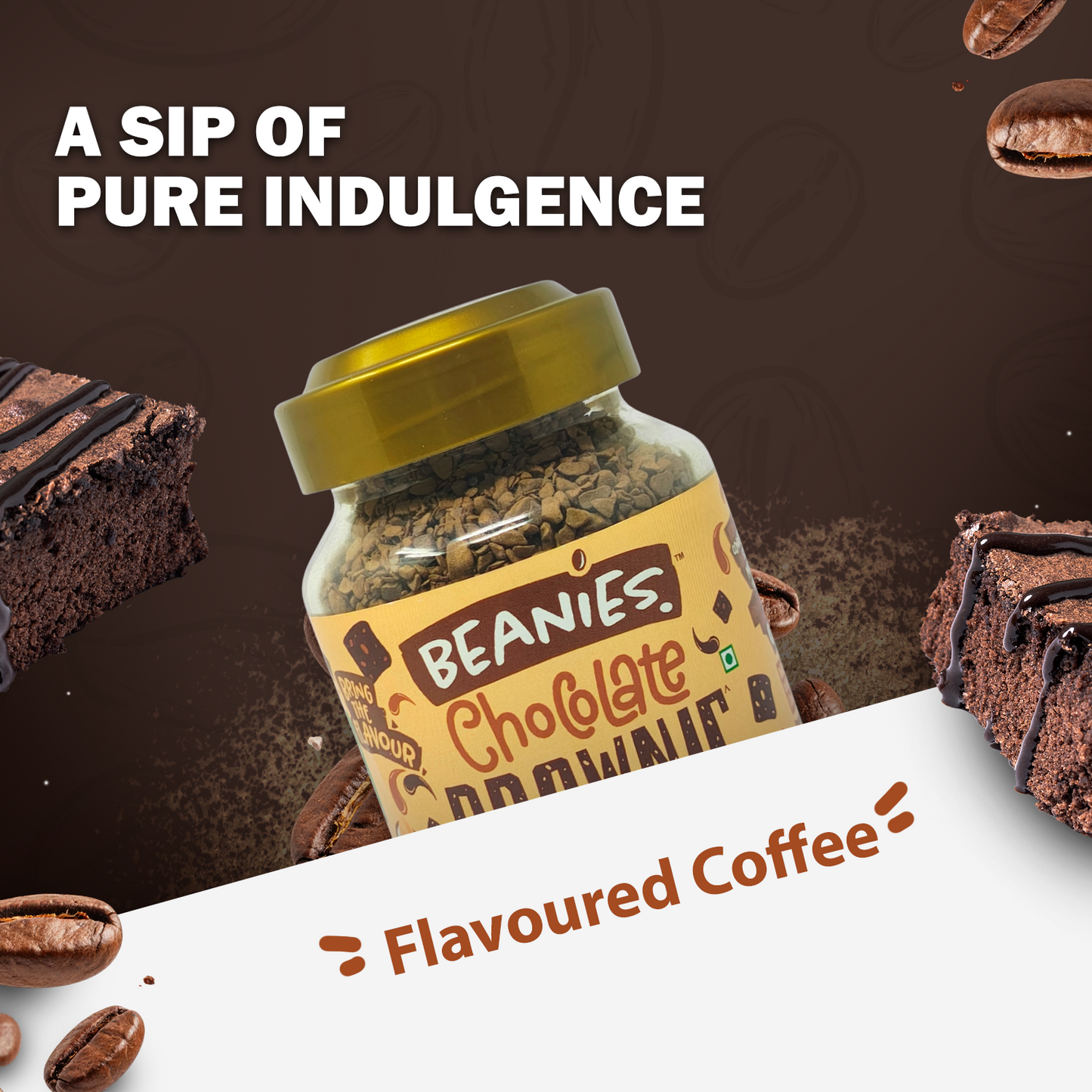 Beanies Chocolate Brownie Flavour Instant Coffee, 50g