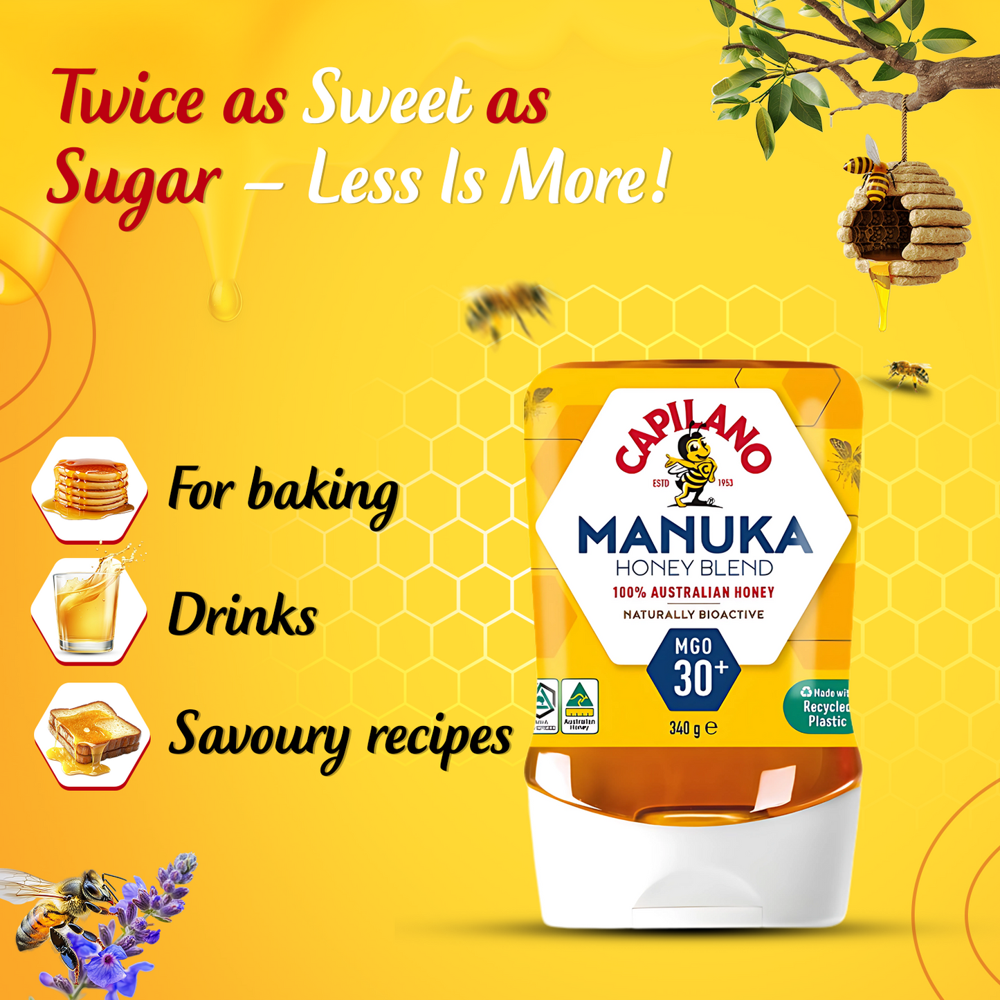 Capilano Australian Honey UDA Manuka- 340g