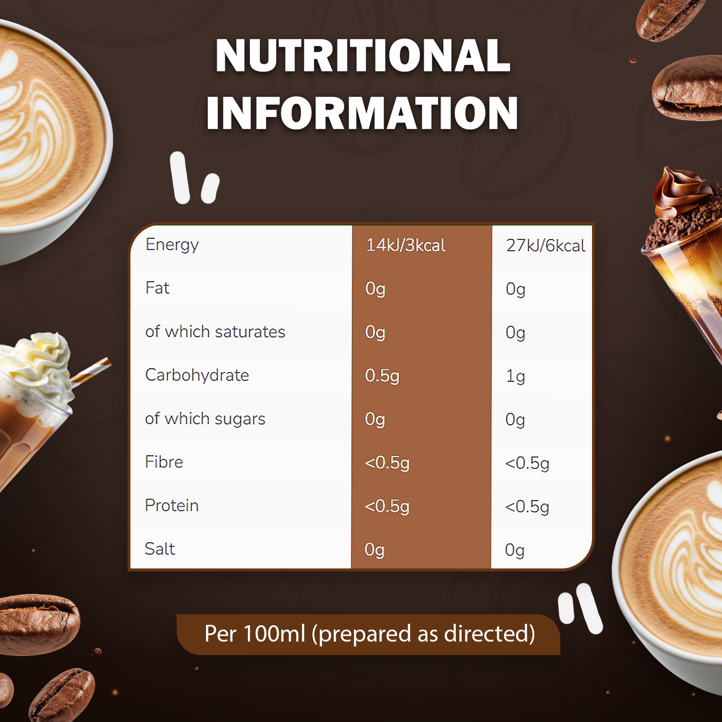 Beanies Barista Range - Cappuccino Instant Coffee, 50g
