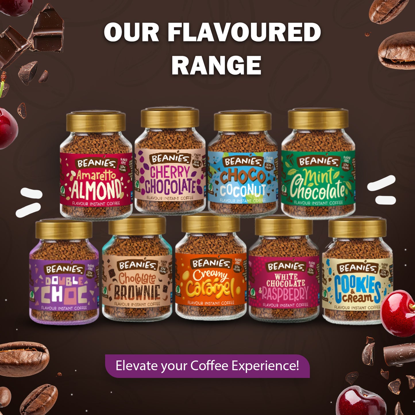 Beanies Cherry Chocolate Flavour Instant Coffee, 50g
