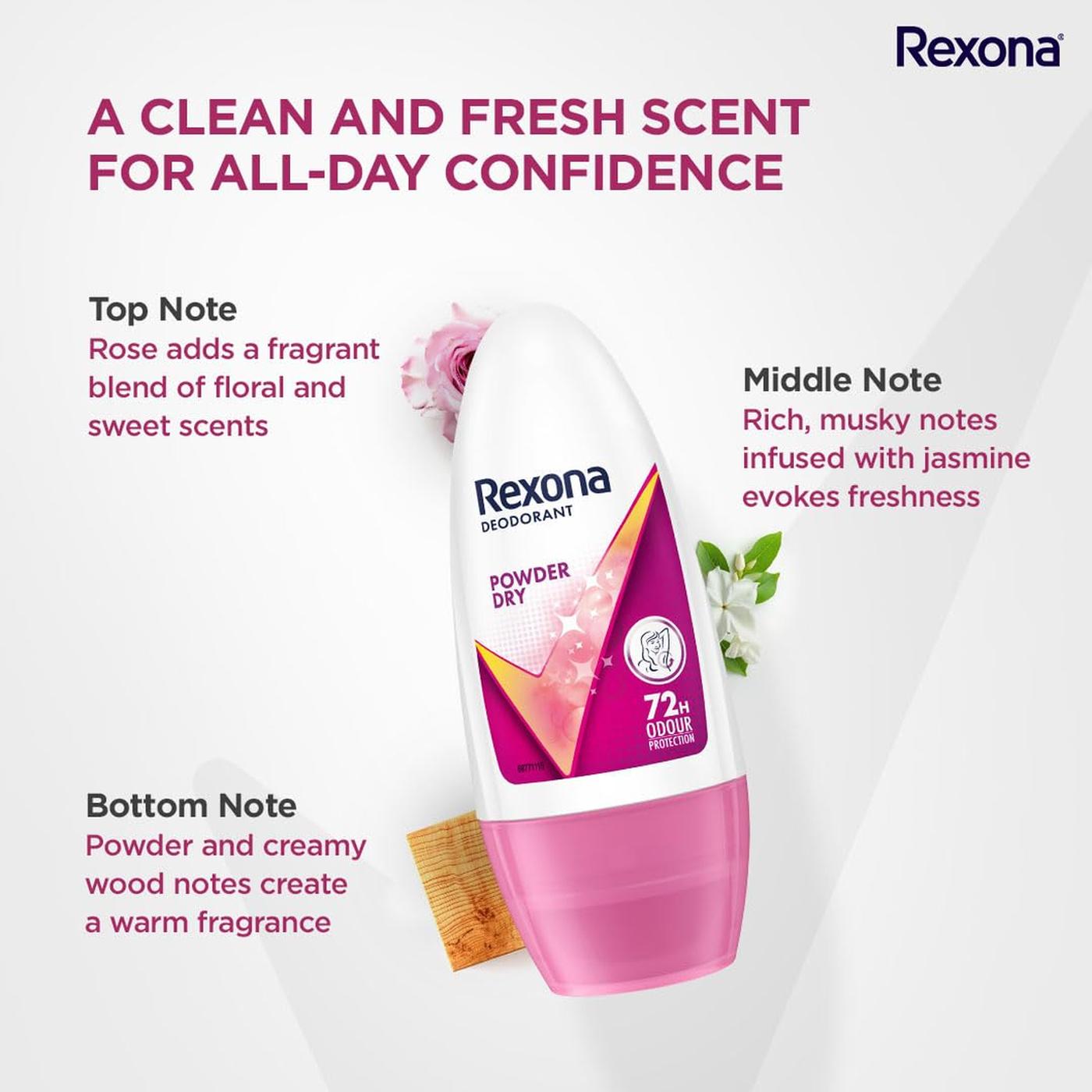 Rexona Powder Dry Roll On Deodorant Women 50 ml Pack of 2