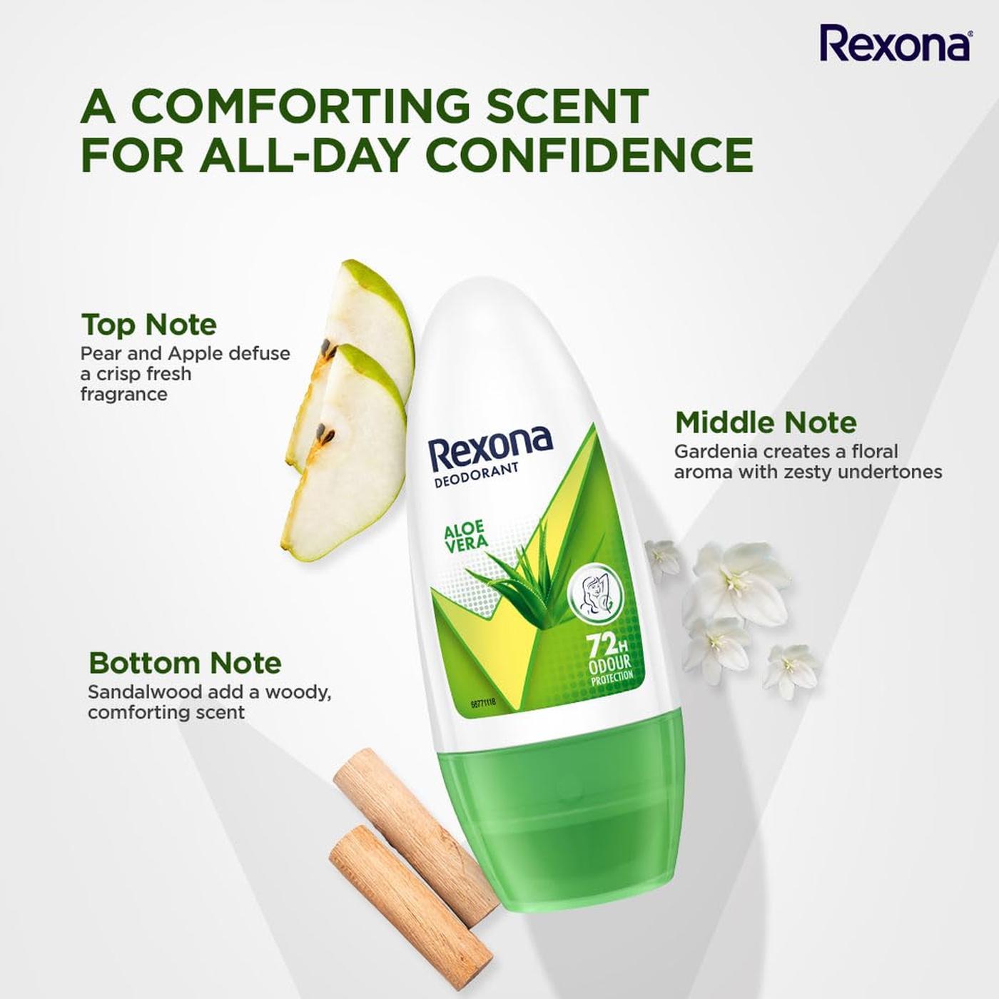 Rexona Aloe Vera Roll On Deodorant Women 50 ml Pack of 2