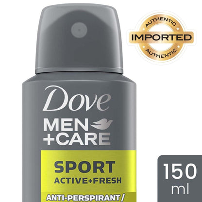 Dove Men+Care Sport Active+ Dry Spray Deodorant 150 ml Pack of 2
