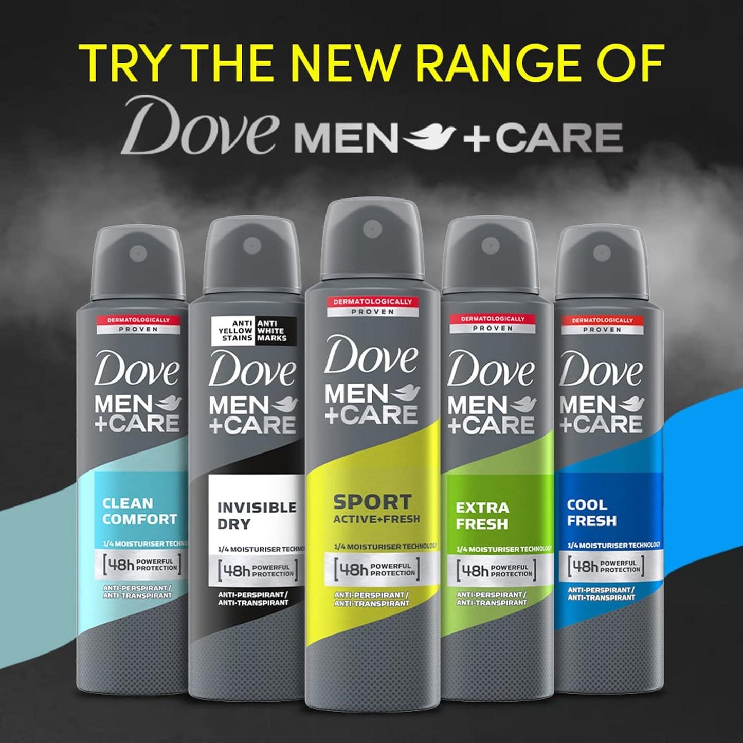 Dove Men+Care Sport Active+ Dry Spray Deodorant 150 ml Pack of 2