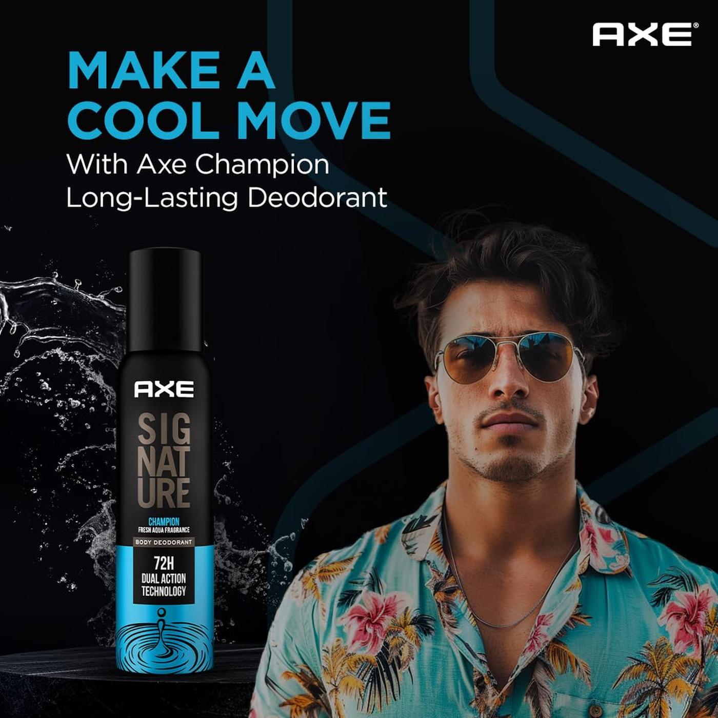 Axe Signature Champion No Gas Deodorant 154 ml Pack of 2