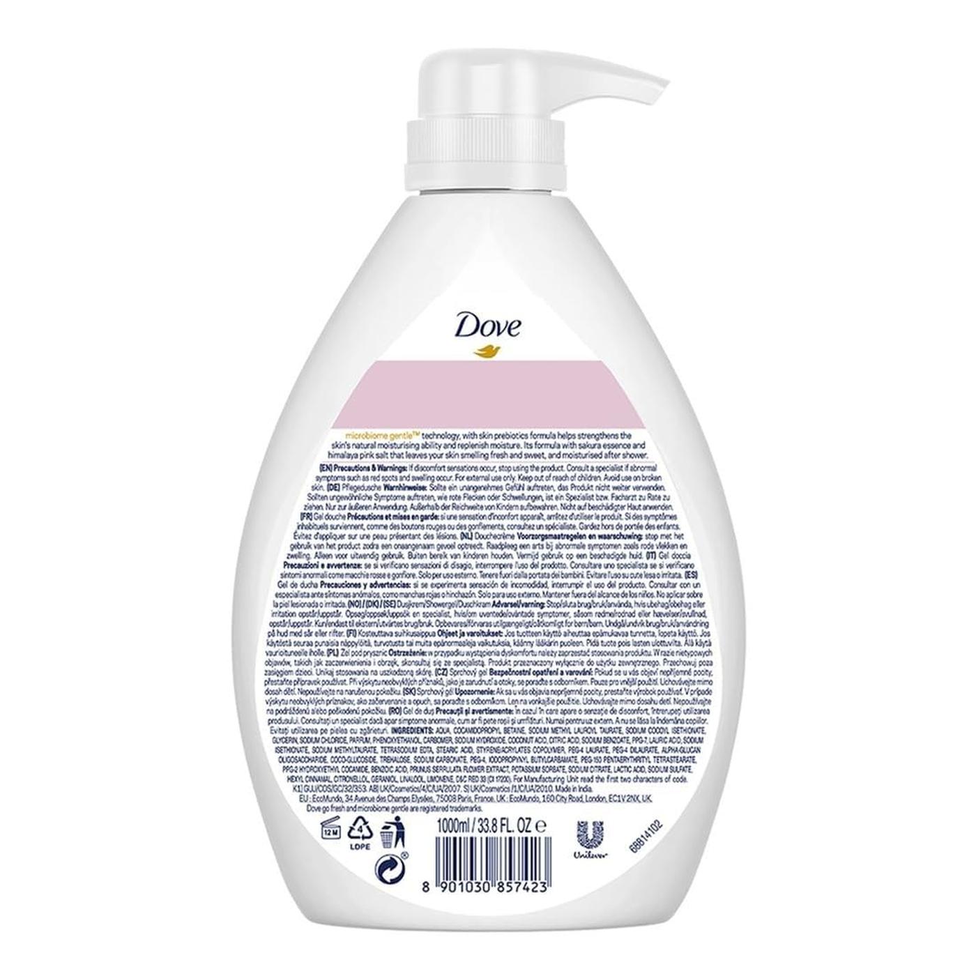 Dove Refreshing Sakura Blossom Body Wash 1L Pack of 2