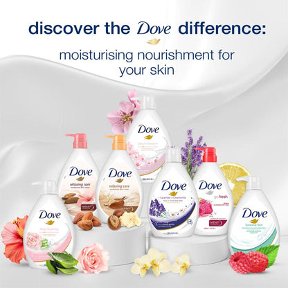 Dove Refreshing Sakura Blossom Body Wash 1L Pack of 2