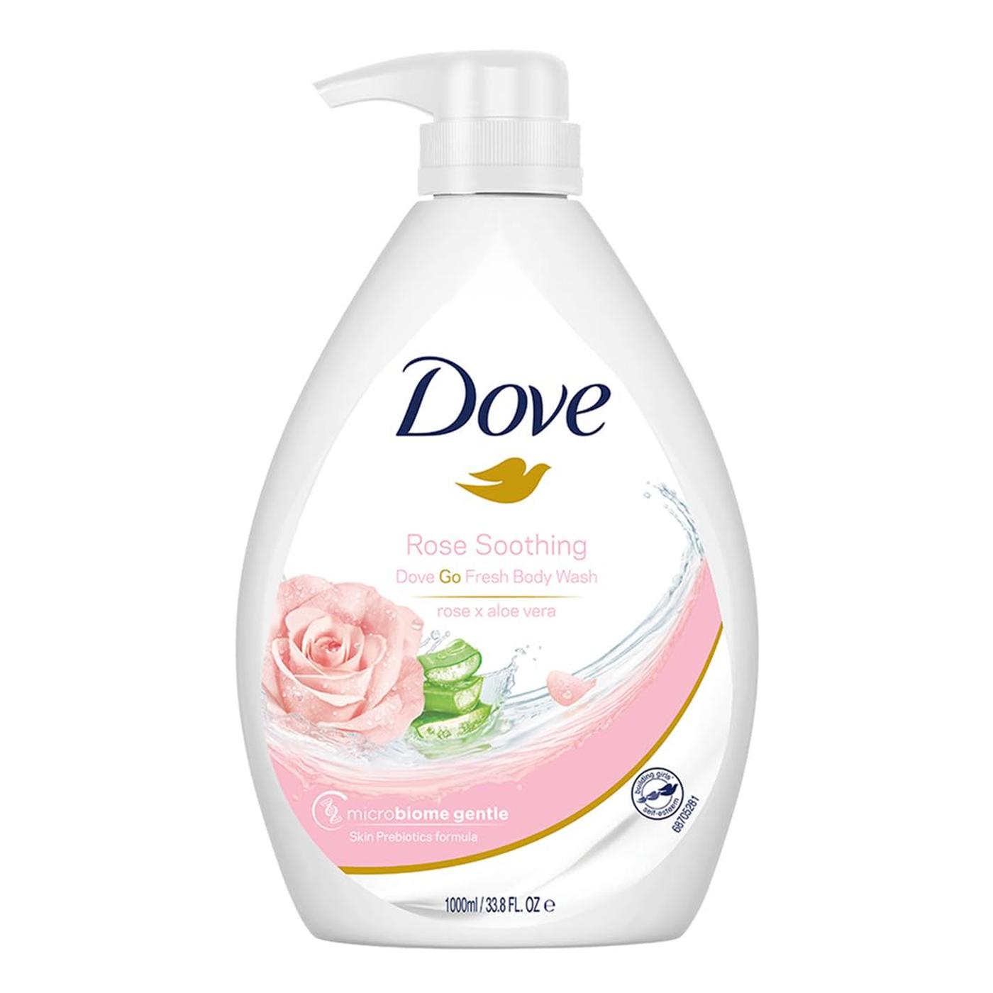 Dove Rose & Aloe Body Wash 1L