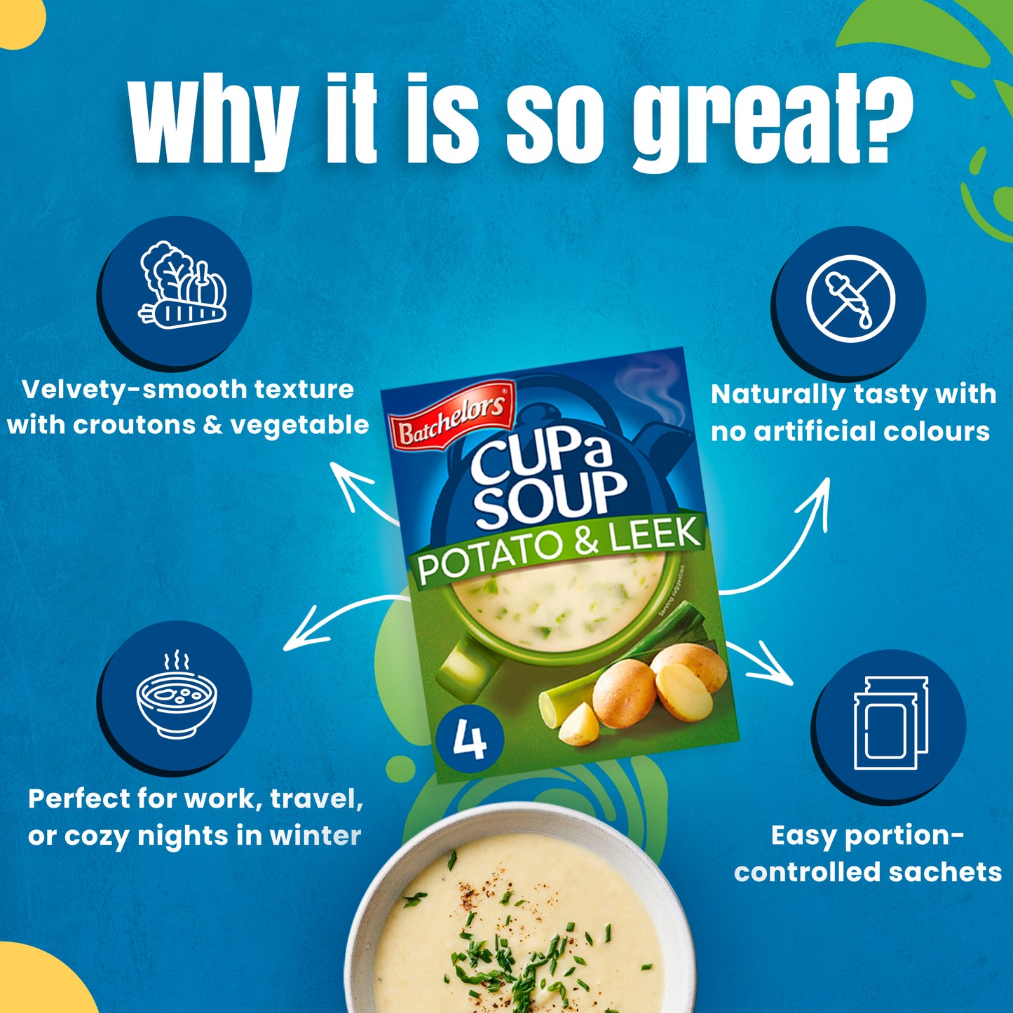 Batchelors Cup A Soup Creamy Potato and Leek, 107g