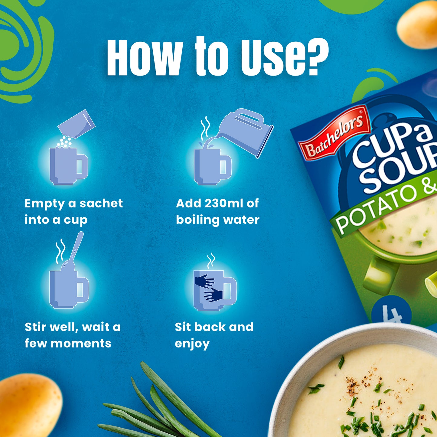 Batchelors Cup A Soup Creamy Potato and Leek, 107g