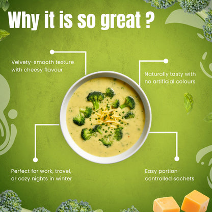 Batchelors - Cup A Soup Cheese & Broccoli | Instant Cheese Broccoli Soup Sachets Pack of 4 (92g)