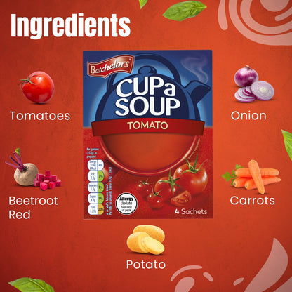 Batchelors - Cup A Soup Tomato | Instant Sachets Pack of 4 (93g)