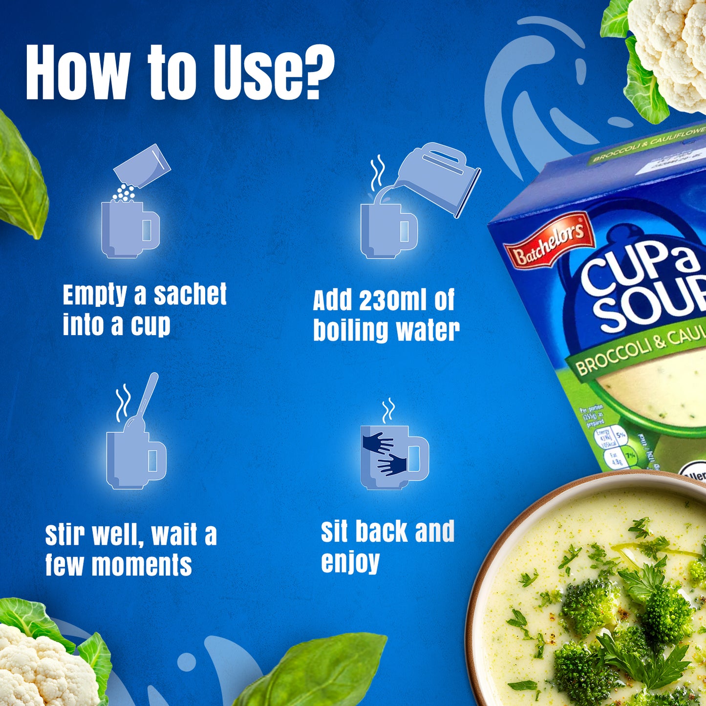 Batchelors Cup A Soup Broccoli and Cauliflower, 101g