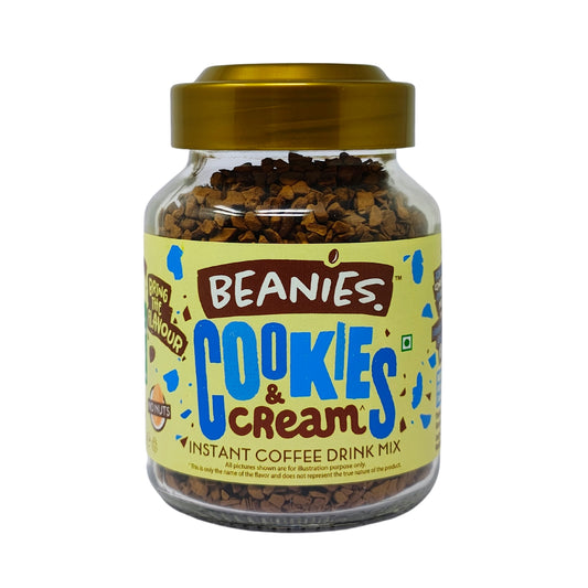 Beanies Cookies and Cream Flavour Instant Coffee, 50g