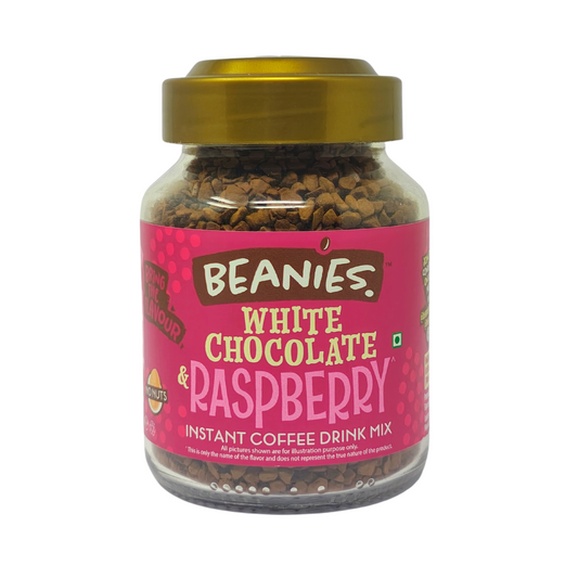 Beanies White Chocolate and Raspberry Flavour Instant Coffee, 50g