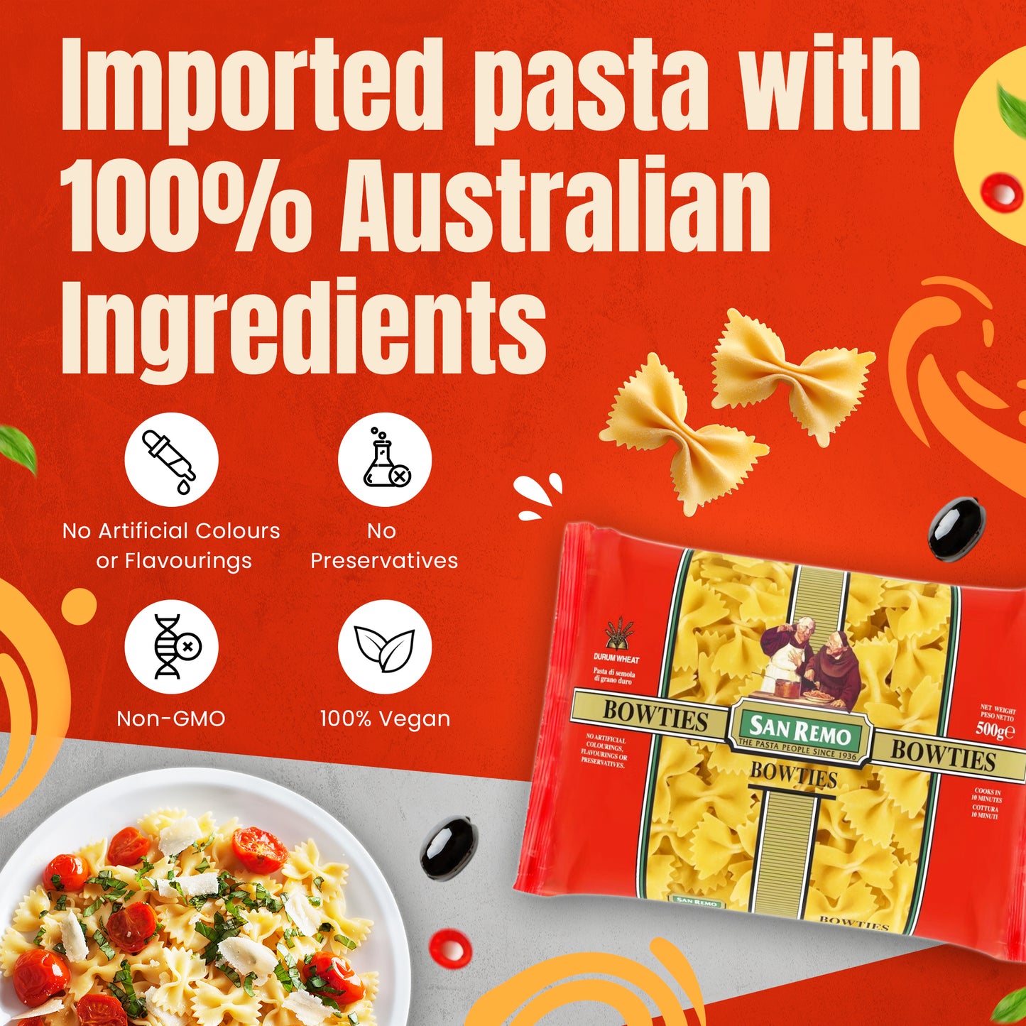 San Remo Bowties Pasta, 500g