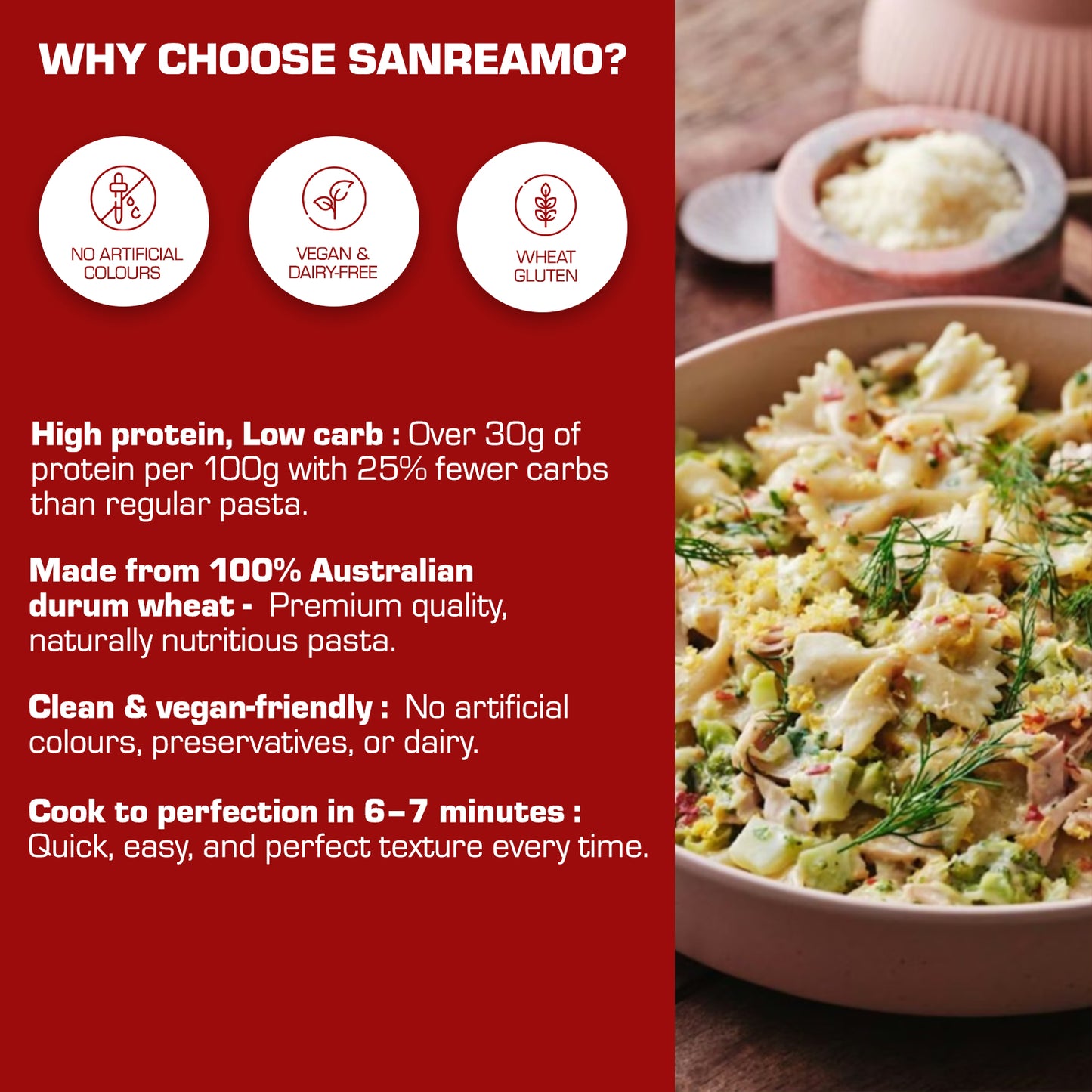 San Remo Bowties Pasta, 500g