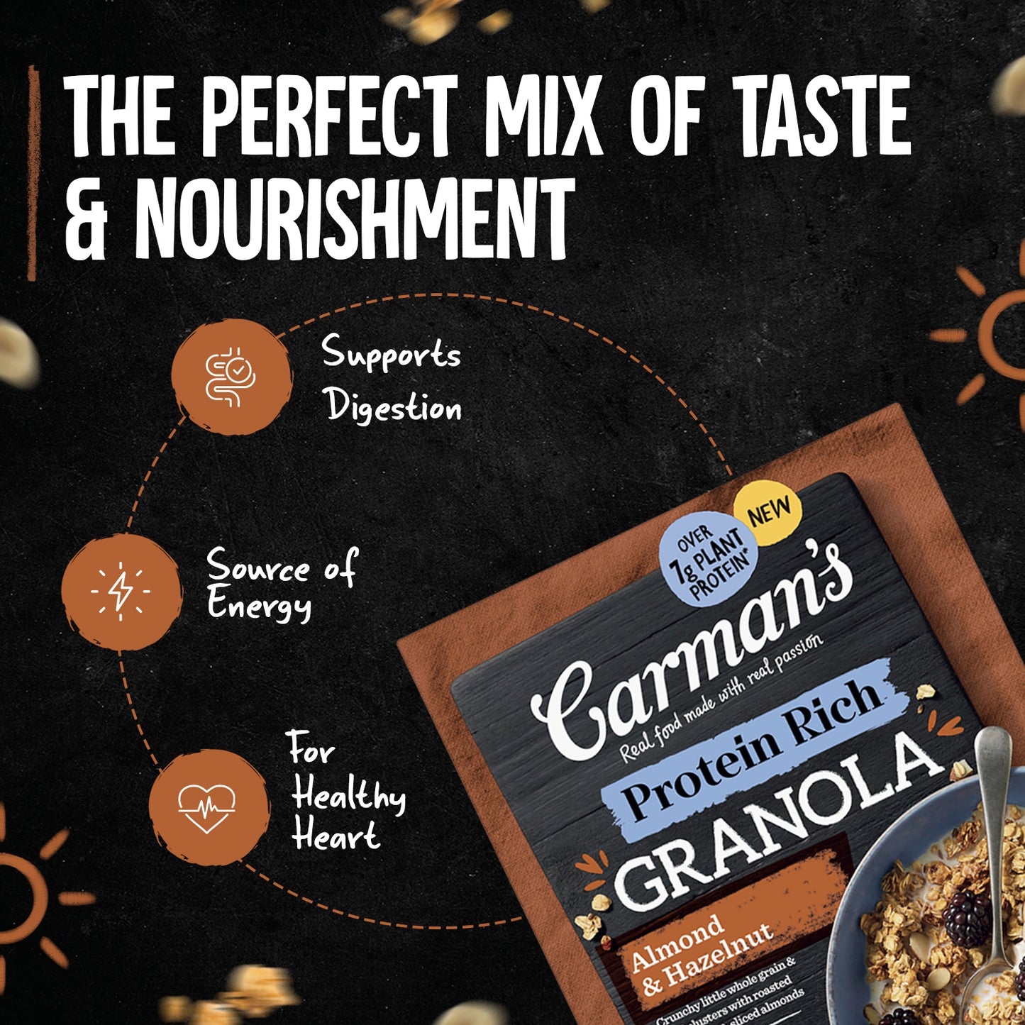 Carmans Granola Protein Rich Almond & Hazelnut 450g
