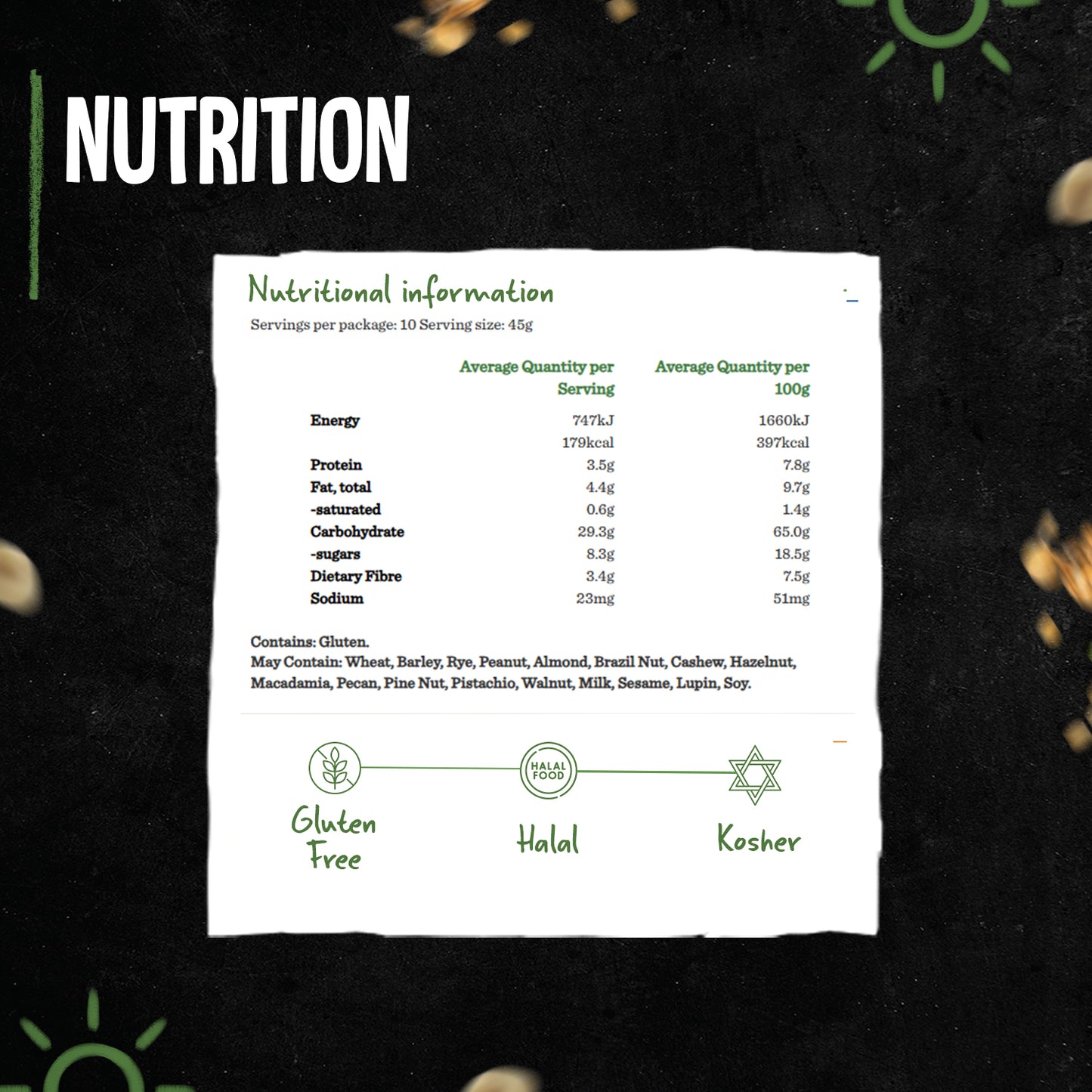 Carmans Clusters Aussie Oat Apple Crunch 450g