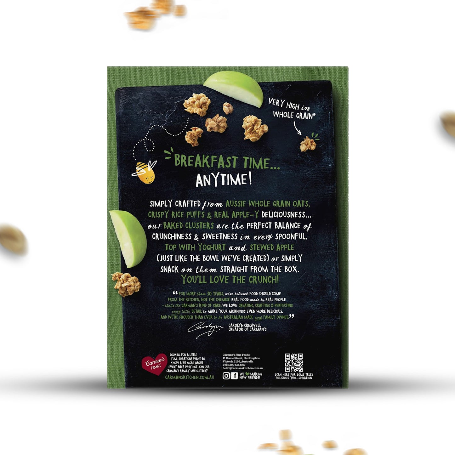 Carmans Clusters Aussie Oat Apple Crunch 450g