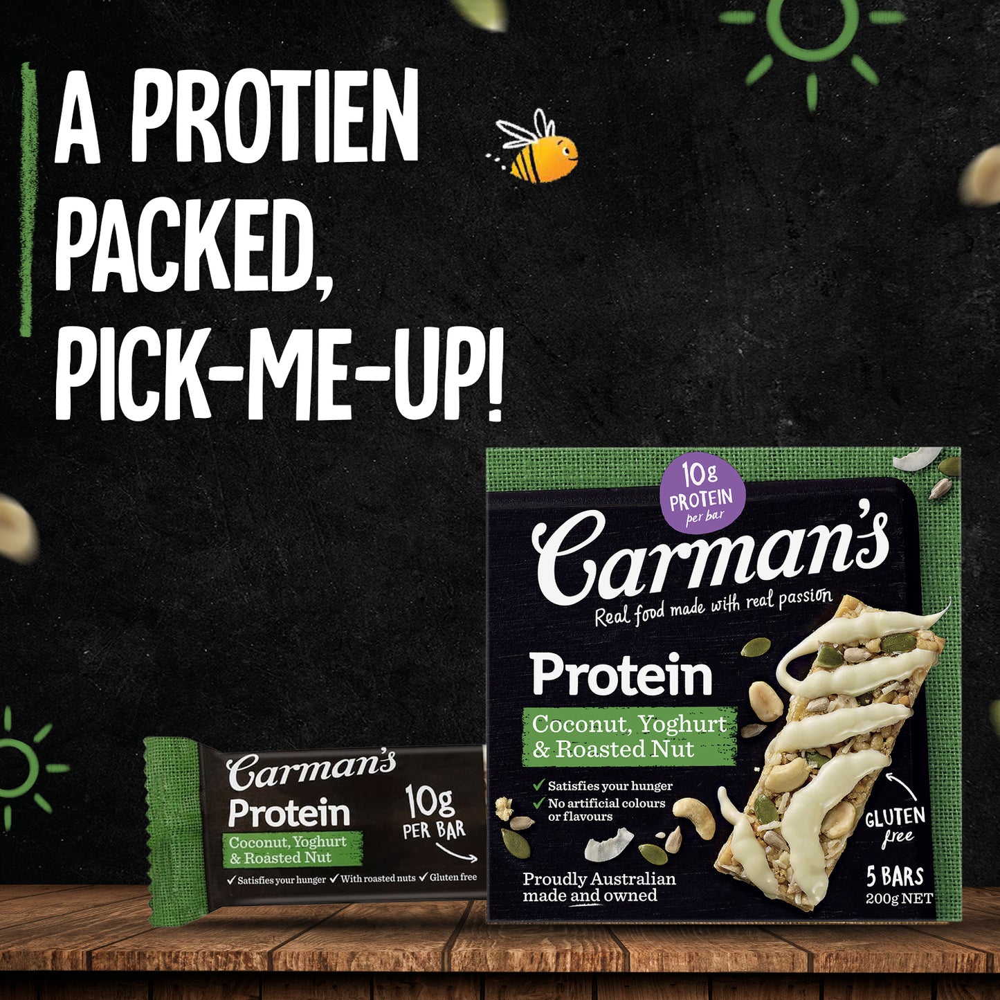 Carmans Bar Protein Coconut, Yoghurt & Roasted Nut 200g