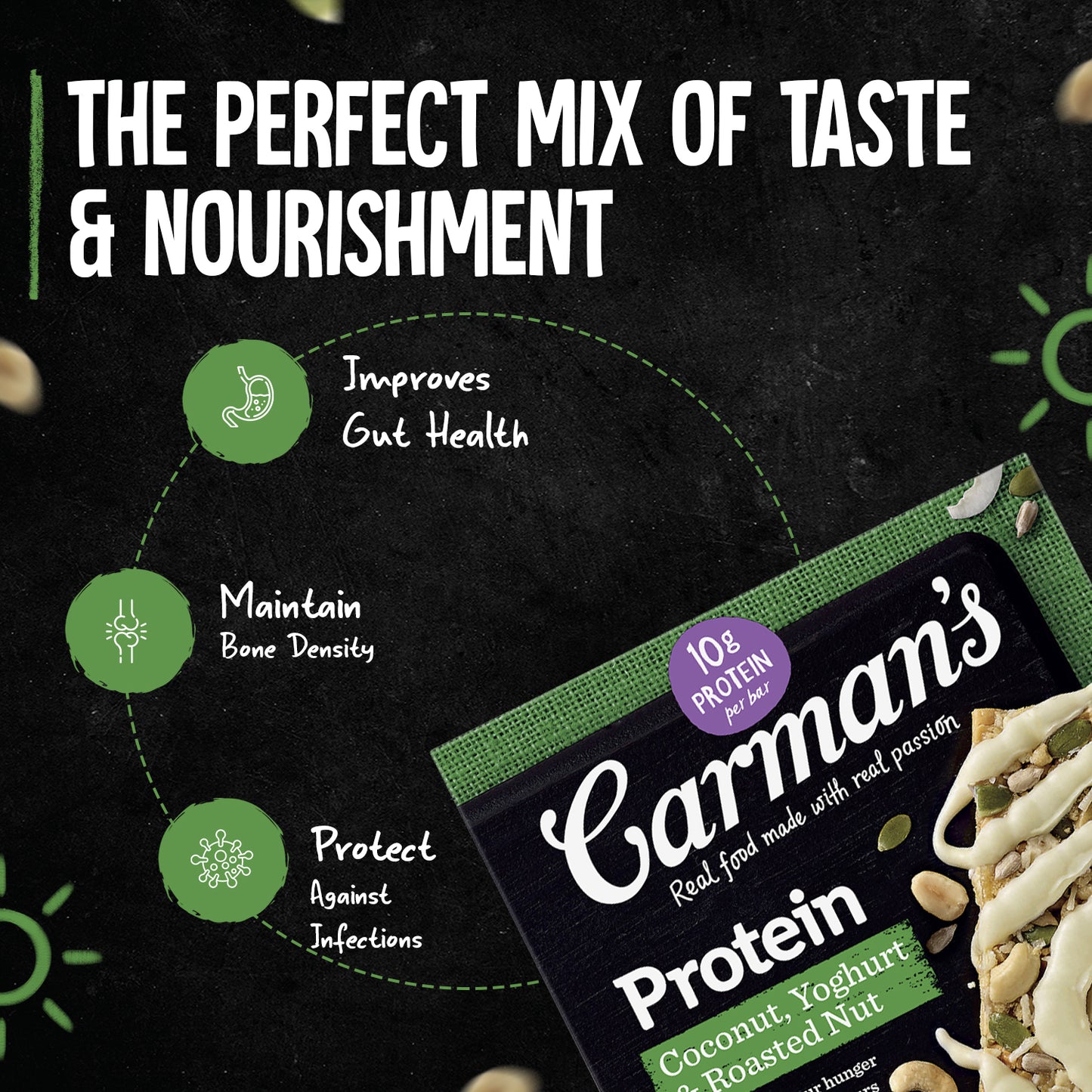 Carmans Bar Protein Coconut, Yoghurt & Roasted Nut 200g