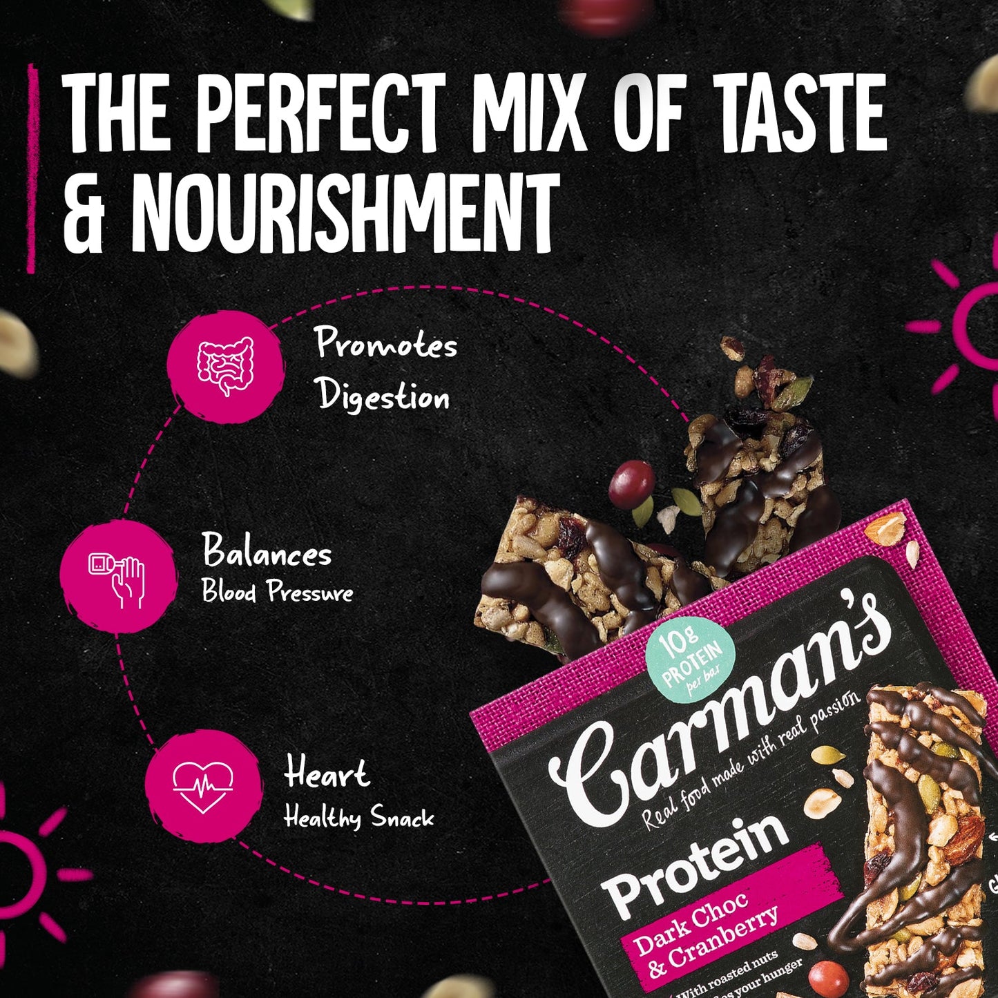 Carmans Bar Protein Dark Choc Cranberry 200g