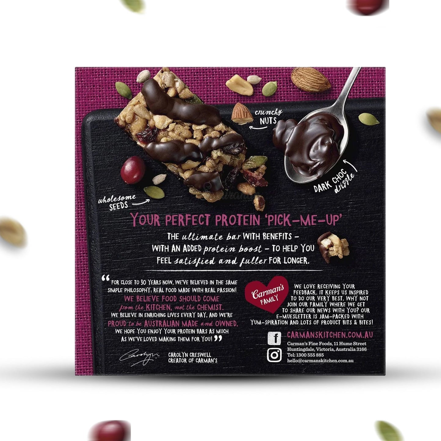 Carmans Bar Protein Dark Choc Cranberry 200g