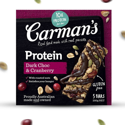 Carmans Bar Protein Dark Choc Cranberry 200g