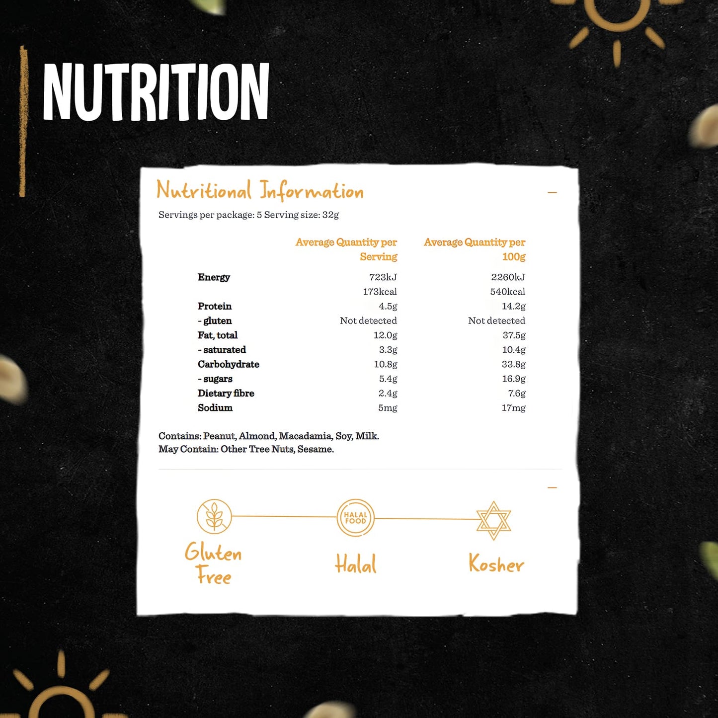 Carmans Bar Nut Dark Choc Macadamia & Coconut 160g