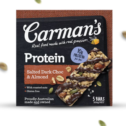 Carmans Bar Protein Salted Dark Choc Almond 200g