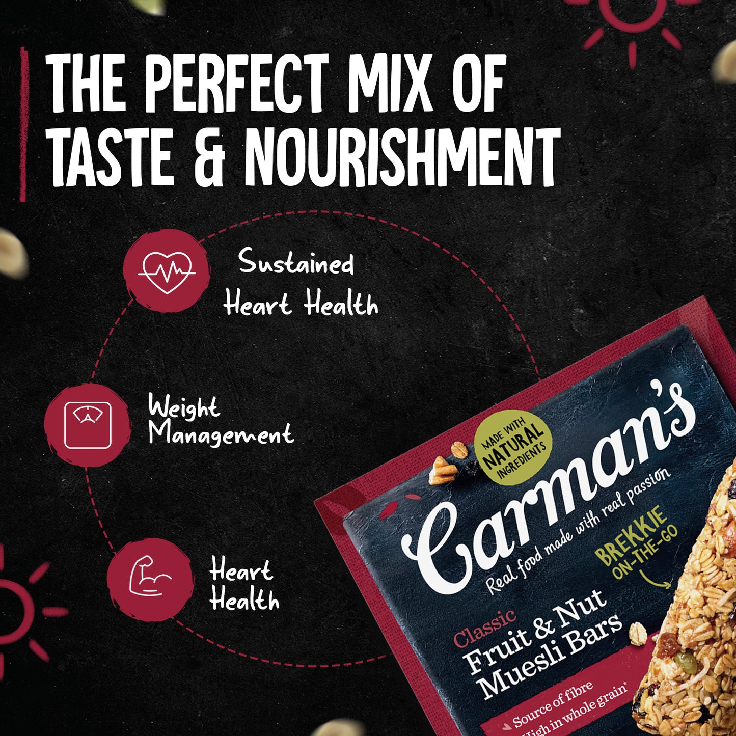 Carmans Muesli Bar Traditional Classic Fruit & Nut 270g