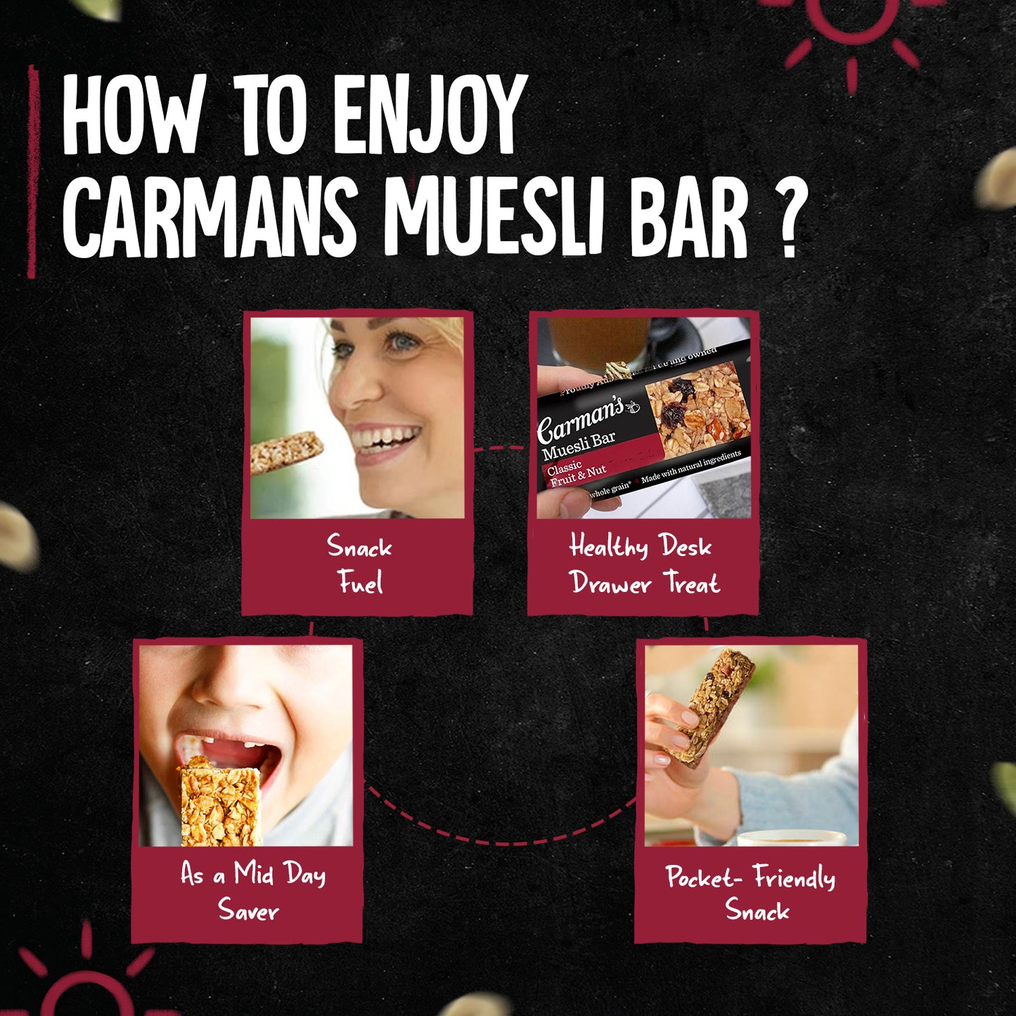 Carmans Muesli Bar Traditional Classic Fruit & Nut 270g