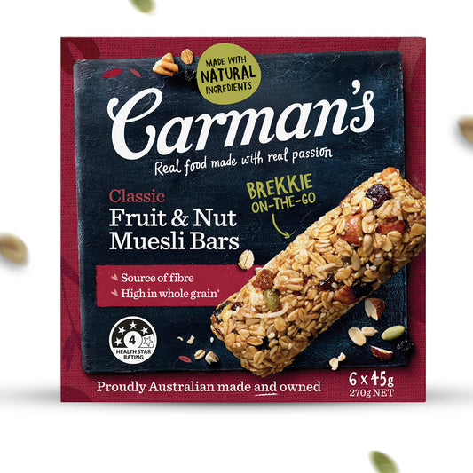 Carmans Muesli Bar Traditional Classic Fruit & Nut 270g